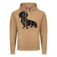 Dachshund Dog Illustrations Vintage Hoodie | Teevron