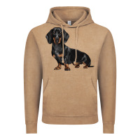 Vintage Coffee Dachshund Dog Illustrations Vintage Hoodie - LillyAllenDesigns