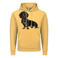 Vintage Mustard Dachshund Dog Illustrations Vintage Hoodie - LillyAllenDesigns