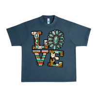 Midnight Navy turquoise serape love Urban Heavy Tee - Jasminsmagicworld