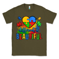 Army Green different is beautiful autism Classic Tee - OliviaCreatesArt