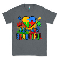 Charcoal Heather different is beautiful autism Classic Tee - OliviaCreatesArt