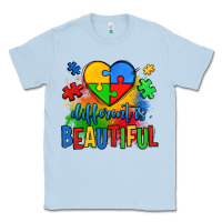 Dusty Blue different is beautiful autism Classic Tee - OliviaCreatesArt