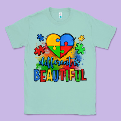 Different Is Beautiful Autism Classic Tee Designed By Oliviacreatesart