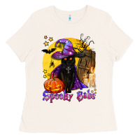 Bone spooky babe black witch cat Ladies Tee - BundleAndBundleShop