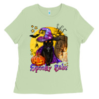 Matcha spooky babe black witch cat Ladies Tee - BundleAndBundleShop