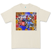 Bone Fourth Of July Sunflowers Truck Premium Tee - FaDigitalArtStudio