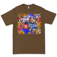 Fourth Of July Sunflowers Truck Premium Tee | Teevron