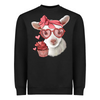Black cute baby lamb valentines day Heavyweight Sweatshirt - Jasminsmagicworld
