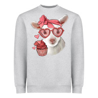 Heather Grey cute baby lamb valentines day Heavyweight Sweatshirt - Jasminsmagicworld