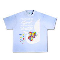 Grape Ice Autism Different Makes You Beautiful Urban Heavy Tee - CowhideDigitalArt
