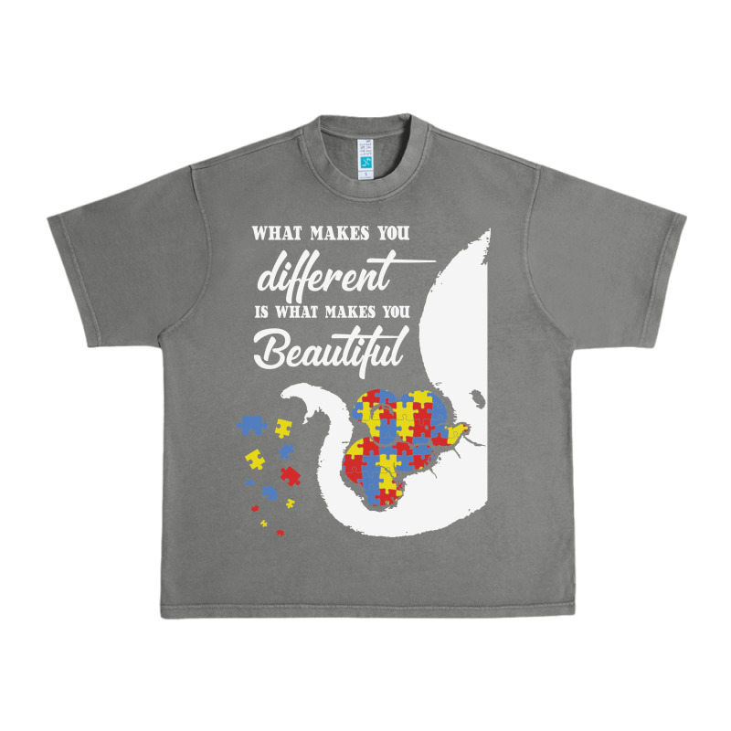 Autism Different Makes You Beautiful Urban Heavy Tee by CowhideDigitalArt | Teevron
