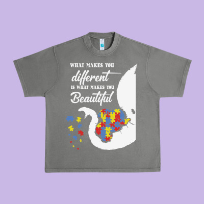 Autism Different Makes You Beautiful Urban Heavy Tee Designed By Cowhidedigitalart