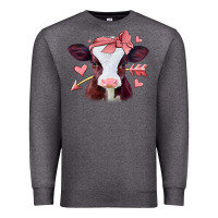 Charcoal Heather valentines day baby calf Premium Sweatshirt - Jasminsmagicworld