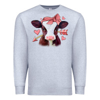 Heather Grey valentines day baby calf Premium Sweatshirt - Jasminsmagicworld