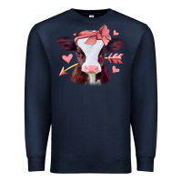 Navy valentines day baby calf Premium Sweatshirt - Jasminsmagicworld
