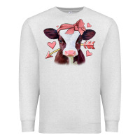 Oatmeal Heather valentines day baby calf Premium Sweatshirt - Jasminsmagicworld