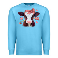 Ocean Blue valentines day baby calf Premium Sweatshirt - Jasminsmagicworld