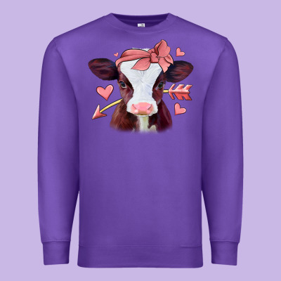 Valentines Day Baby Calf Premium Sweatshirt Designed By Jasminsmagicworld