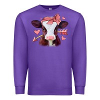 Purple valentines day baby calf Premium Sweatshirt - Jasminsmagicworld