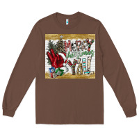 Chestnut merry christmas y'all Long Sleeve Tee - CowhideDigitalArt