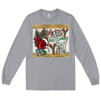 Heather Grey merry christmas y'all Long Sleeve Tee - CowhideDigitalArt
