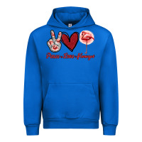 Cobalt Peace Love Flamingo Urban Hoodie - Jasminsmagicworld