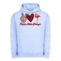 Pigment Grape Ice Peace Love Flamingo Urban Hoodie - Jasminsmagicworld