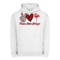 Pigment Lunar Rock Peace Love Flamingo Urban Hoodie - Jasminsmagicworld