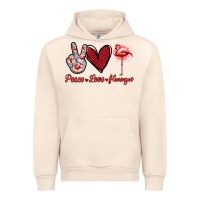 Sandshell Peace Love Flamingo Urban Hoodie - Jasminsmagicworld