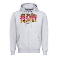 Heather Grey mom happy mothers day Zipper Hoodie - RanaPortraitStore