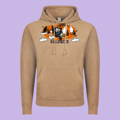 Hallowen Panda Vintage Hoodie Designed By Lillyallendesigns