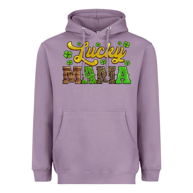 Lucky Mama St Patricks Day Heavyweight Hoodie by Jasminsmagicworld | Teevron