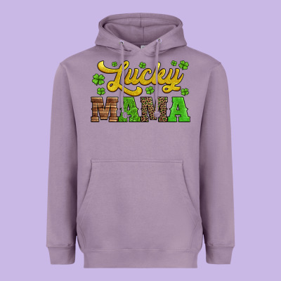 Lucky Mama St Patricks Day Heavyweight Hoodie Designed By Jasminsmagicworld