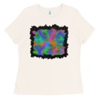Bone halloween neon leopard background Ladies Tee - BundleAndBundleShop