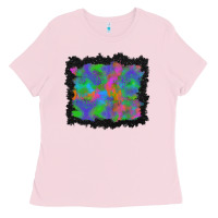 Bubblegum Pink halloween neon leopard background Ladies Tee - BundleAndBundleShop