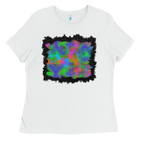 White halloween neon leopard background Ladies Tee - BundleAndBundleShop