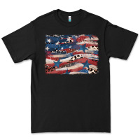 Black Leopard glitter American flag Premium Tee - FaDigitalArtStudio