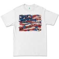 White Leopard glitter American flag Premium Tee - FaDigitalArtStudio