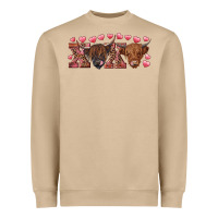 Mushroom Xoxo highland cows Heavyweight Sweatshirt - RanaPortraitStore