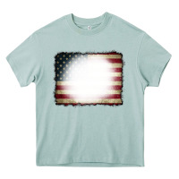 Arona American Flag Bleach Effect Heavy Core Tee - CowCowDesign