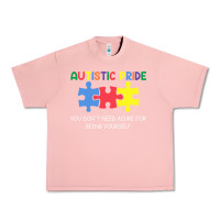 Salmon Autistic Pride Autism Awareness Urban Heavy Tee - CowhideDigitalArt