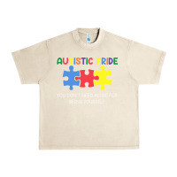 Sandshell Autistic Pride Autism Awareness Urban Heavy Tee - CowhideDigitalArt