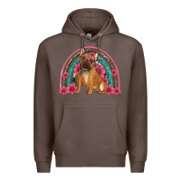 Coffee french bulldog floral rainbow Premium Hoodie - Artiststas