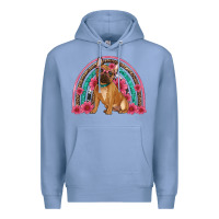 Colony Blue french bulldog floral rainbow Premium Hoodie - Artiststas