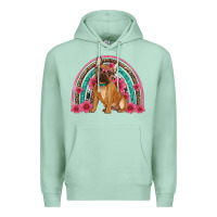 Seafoam french bulldog floral rainbow Premium Hoodie - Artiststas