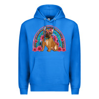 French Bulldog Floral Rainbow Premium Hoodie | Teevron