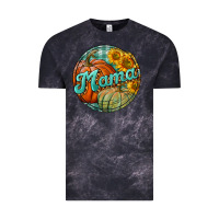 Cloud Black pumpkin mama with background Vintage Tee - BundleAndBundleShop