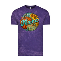 Cloud Purple pumpkin mama with background Vintage Tee - BundleAndBundleShop