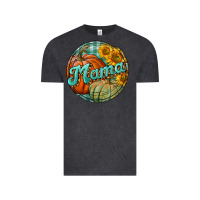 Vintage Black pumpkin mama with background Vintage Tee - BundleAndBundleShop